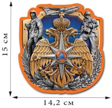 Наклейка на авто Эмблема МЧС фото Наклейка на авто Эмблема МЧС фото