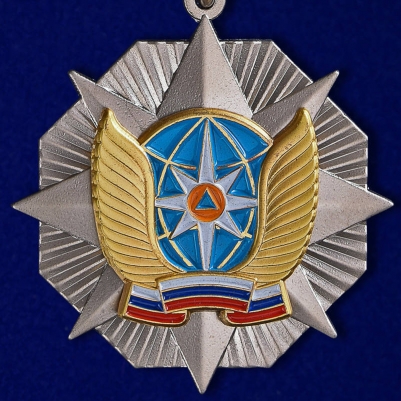 Знак МЧС "Отличник авиации" с самолетом